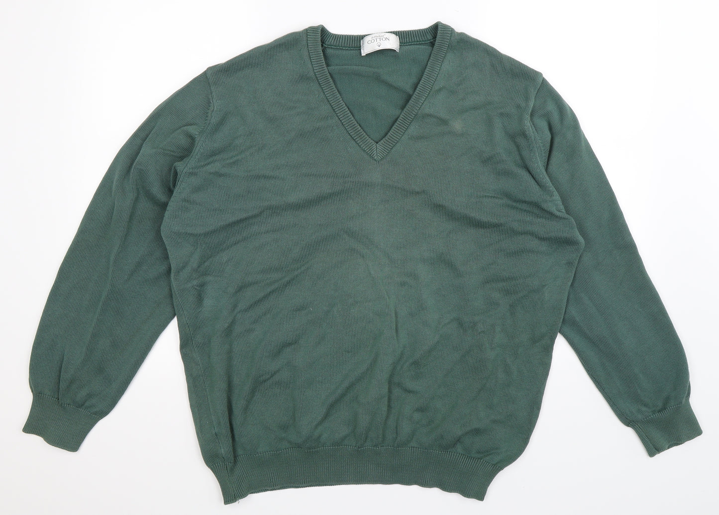 St Michael Mens Green  Knit Pullover Jumper Size L