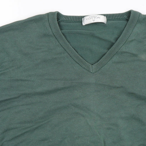 St Michael Mens Green  Knit Pullover Jumper Size L