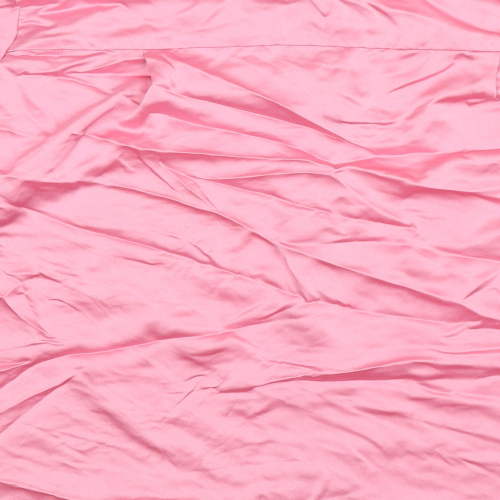 Marks and Spencer Womens Pink  Satin Top Pyjama Top Size 24