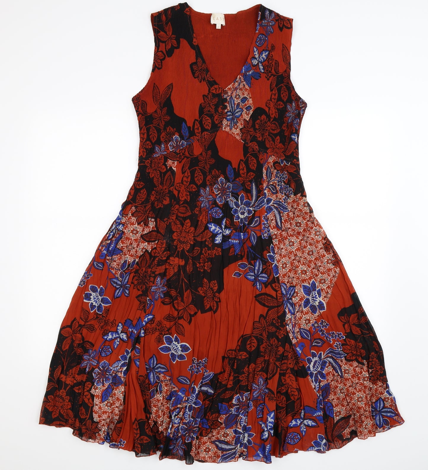 EAST Womens Brown Floral  Fit & Flare  Size 12