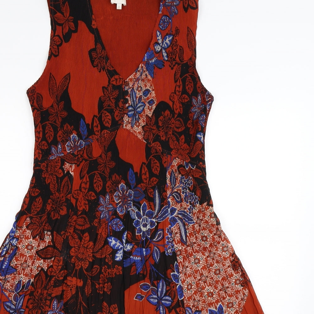 EAST Womens Brown Floral  Fit & Flare  Size 12
