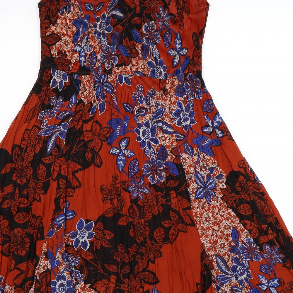 EAST Womens Brown Floral  Fit & Flare  Size 12