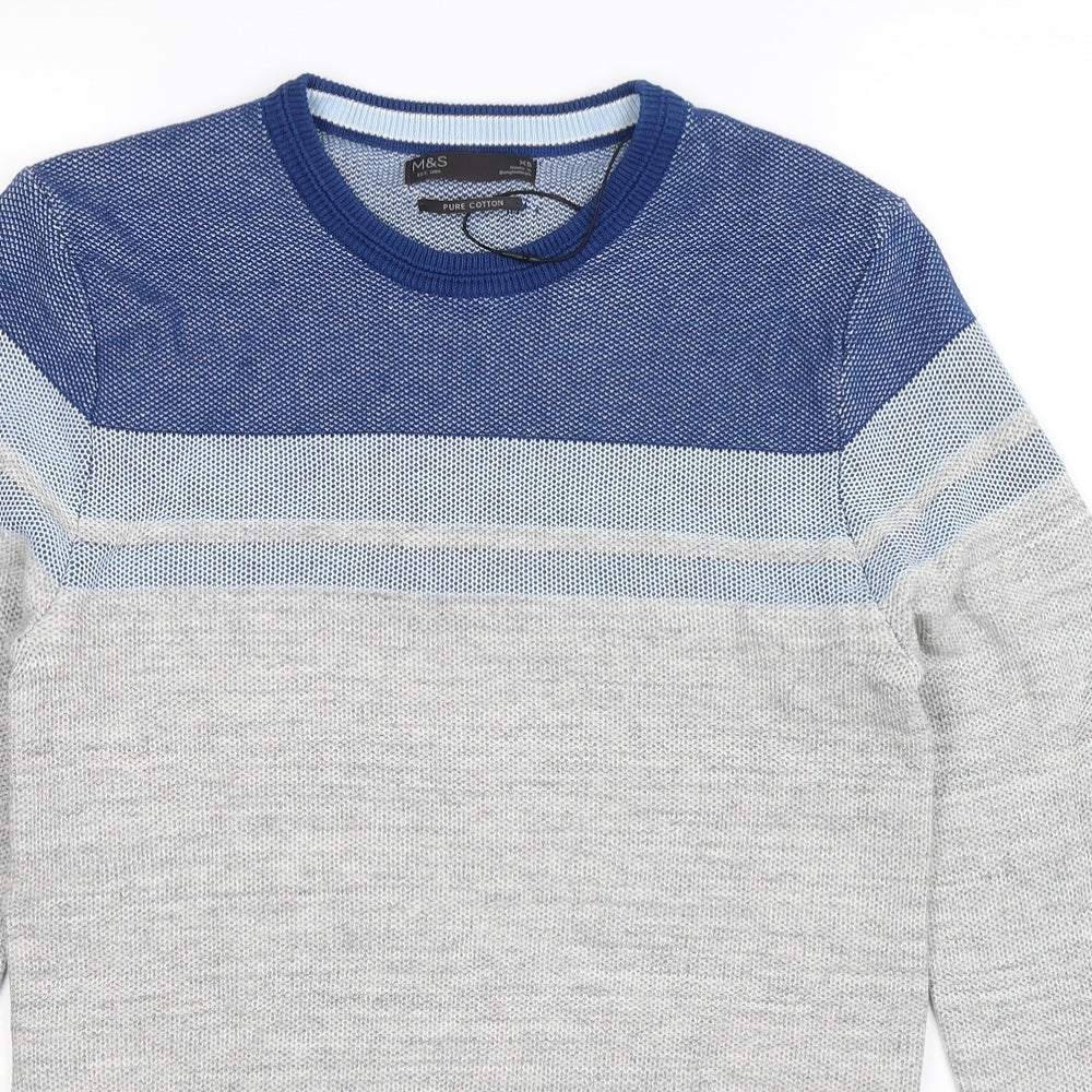 Marks and Spencer Mens Multicoloured  Knit Pullover Jumper Size XS