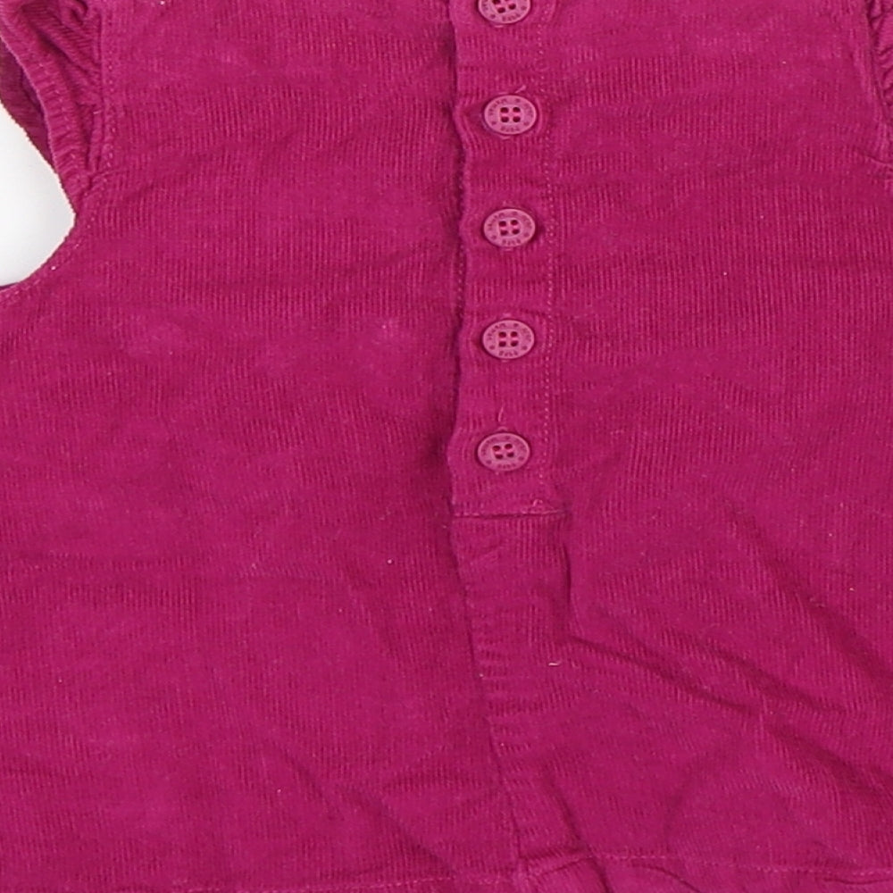 JoJo Maman Bébé Girls Pink  Corduroy Fit & Flare  Size 0-3 Months