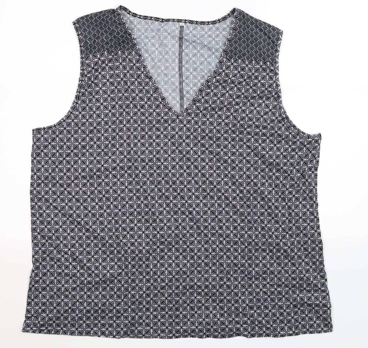 Preworn Womens Multicoloured Geometric  Basic Tank Size 2XL
