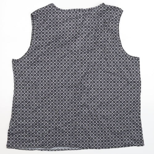 Preworn Womens Multicoloured Geometric  Basic Tank Size 2XL