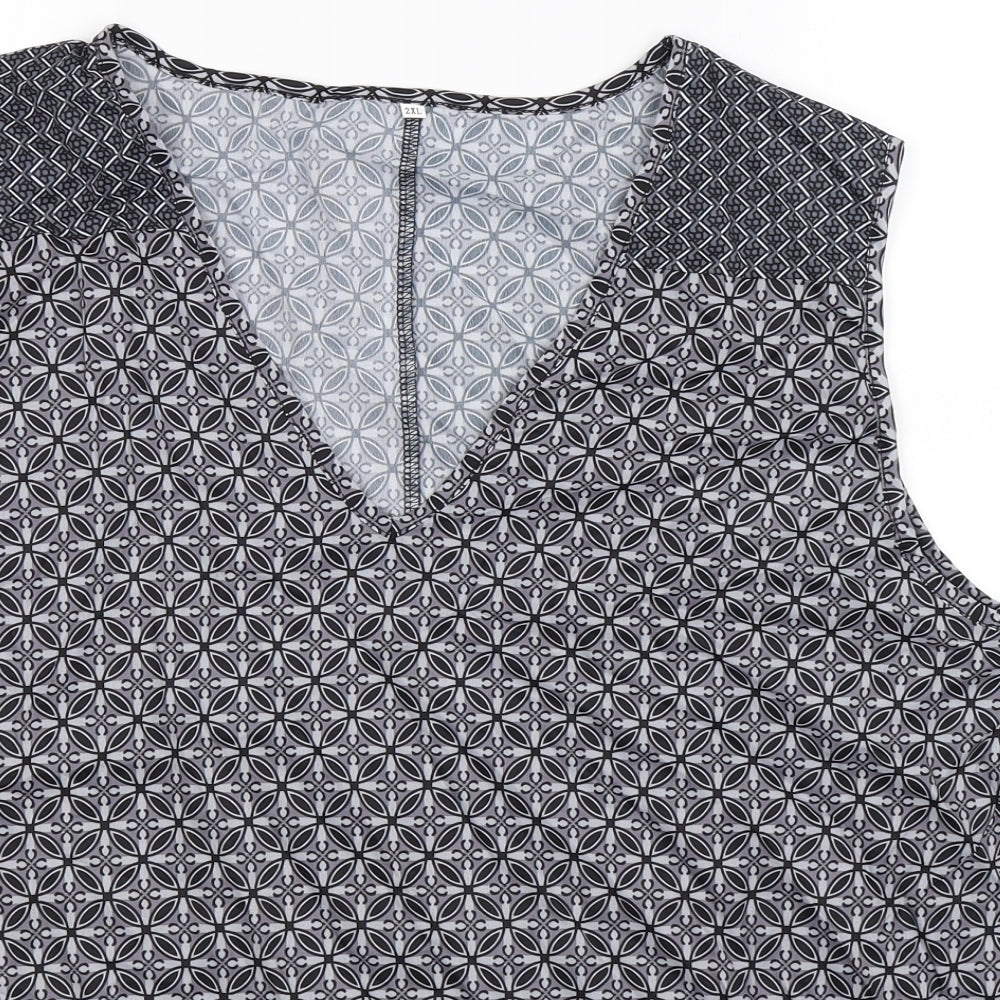Preworn Womens Multicoloured Geometric  Basic Tank Size 2XL
