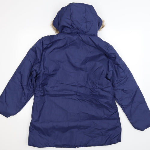 Anne De Lancay Womens Blue   Jacket Coat Size M