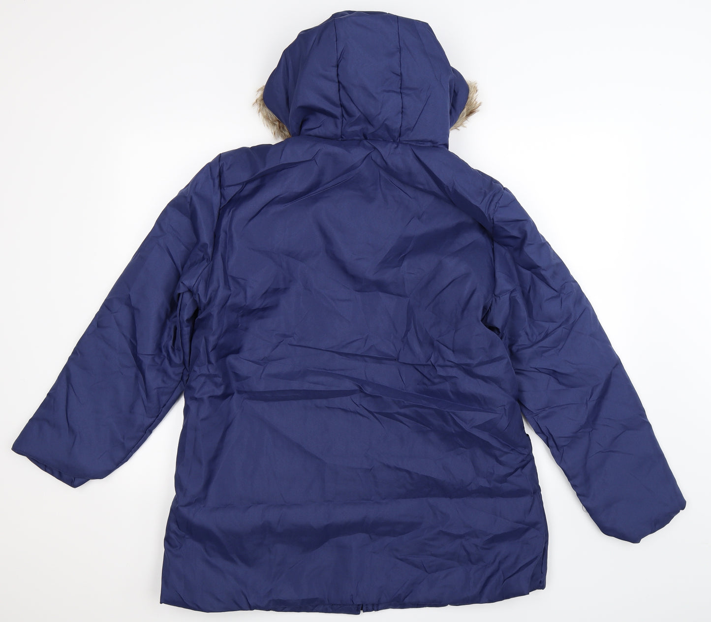 Anne De Lancay Womens Blue   Jacket Coat Size M
