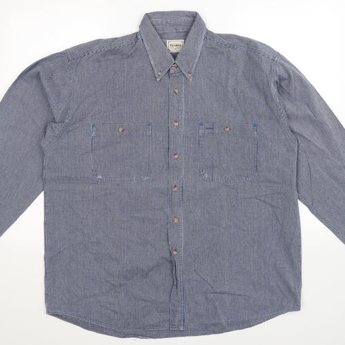 Trader Mens Blue    Button-Up Size L