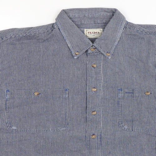 Trader Mens Blue    Button-Up Size L