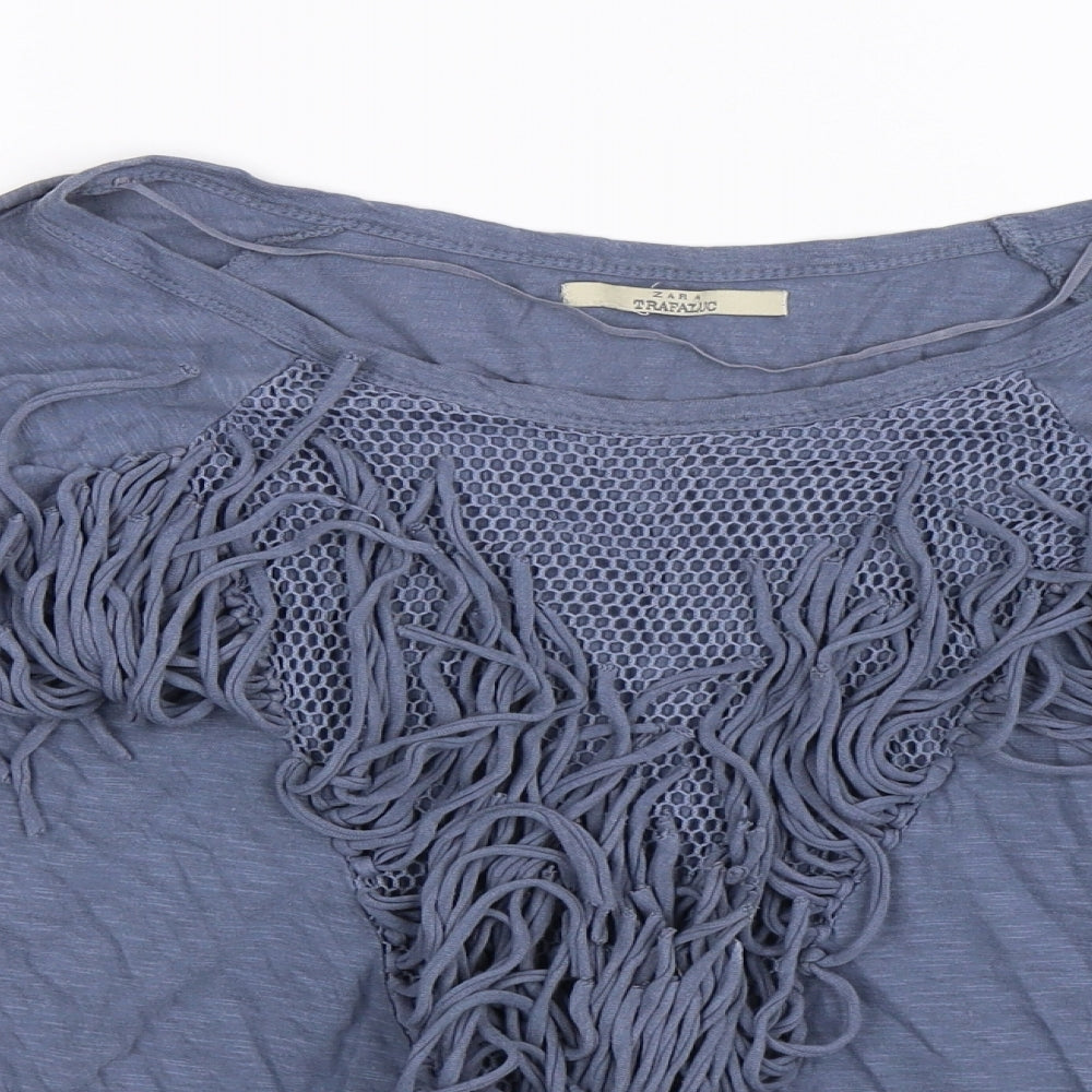 Zara Womens Blue   Pullover Sweatshirt Size M