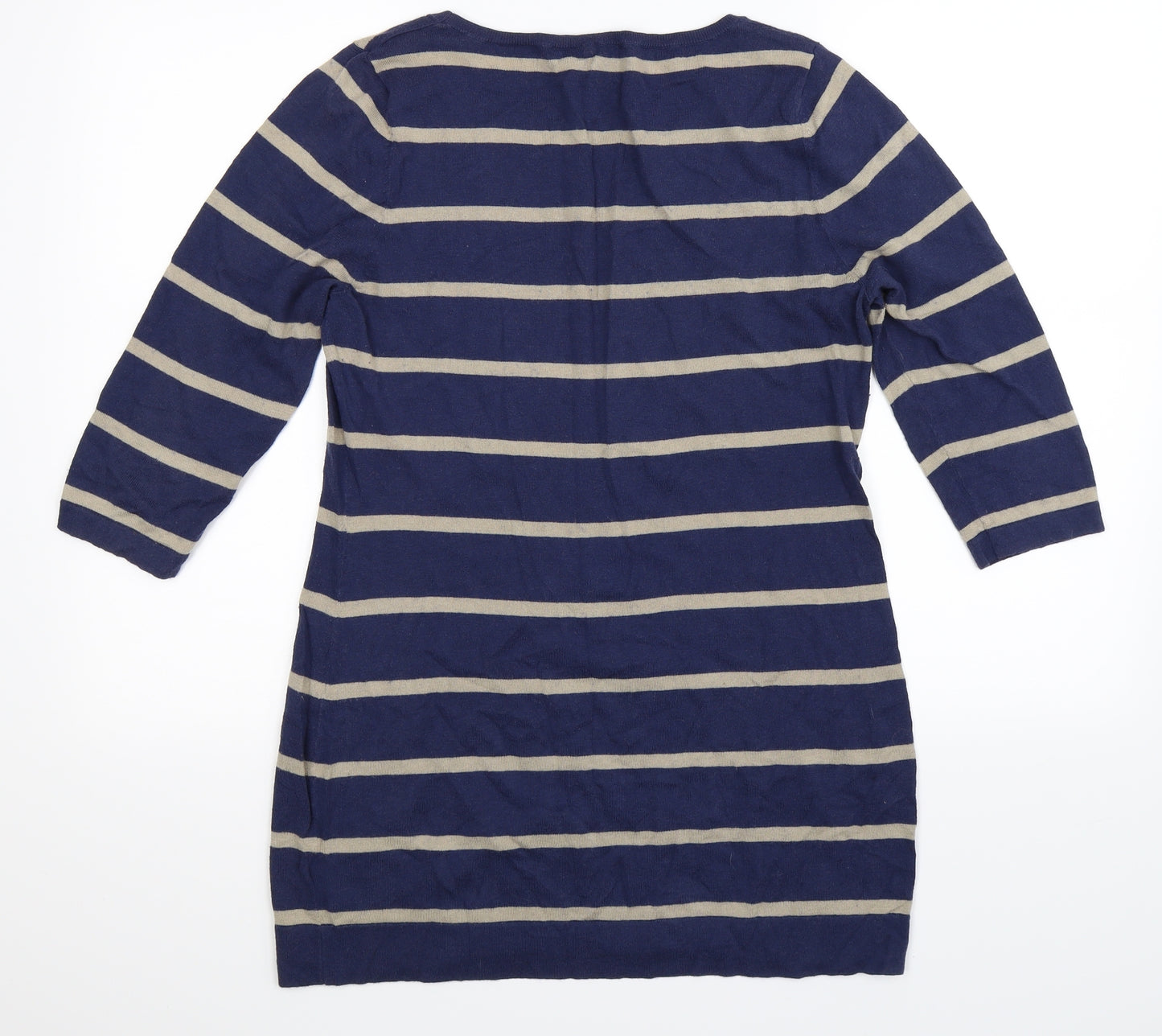 NEXT Womens Blue Striped Knit Pullover Jumper Size 14