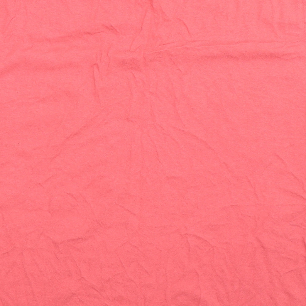 Gildan Mens Pink    T-Shirt Size L