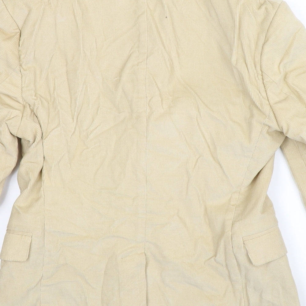Zara Mens Beige  Corduroy Jacket Blazer Size 36
