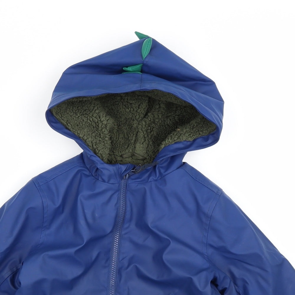Marks and Spencer Boys Blue   Rain Coat Coat Size 5-6 Years  - Dinosaur
