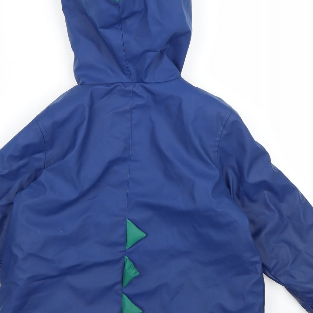 Marks and Spencer Boys Blue   Rain Coat Coat Size 5-6 Years  - Dinosaur