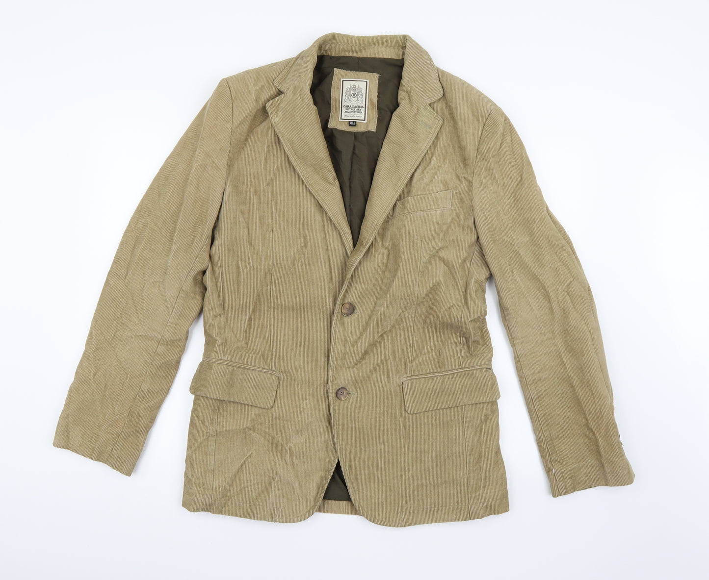 ZARA Man Mens Brown  Corduroy Jacket Blazer Size L