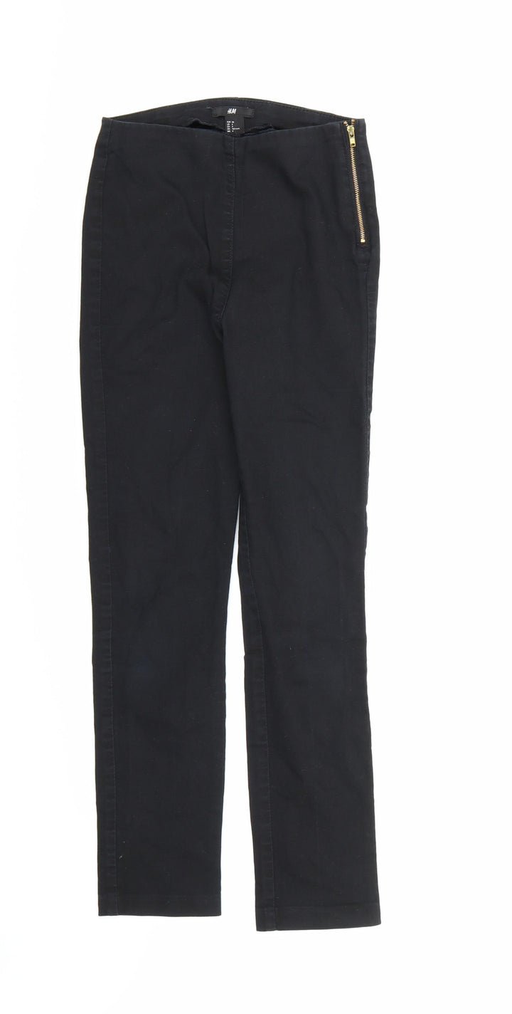 H&M Womens Black Denim Skinny Jeans Size 6 L26 in