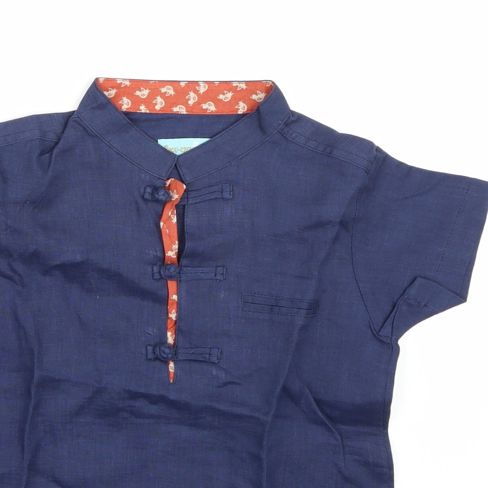 CHOU-CHOU CHIC Boys Blue   Basic Polo Size 6-7 Years