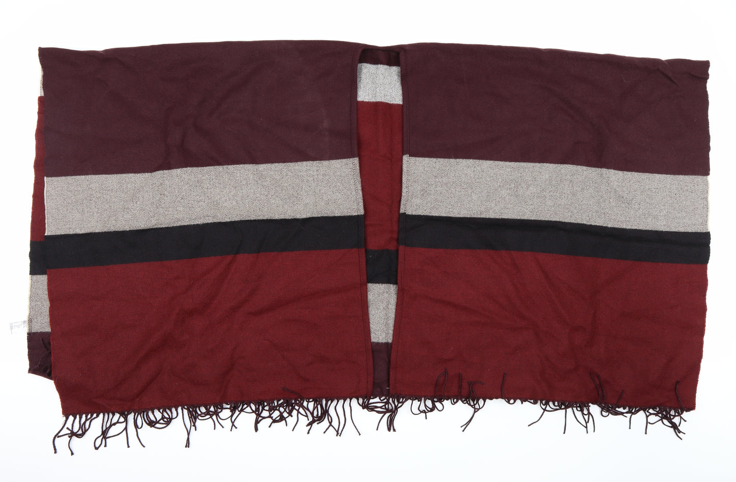 UNI QLO Womens Red Striped Knit  Scarf