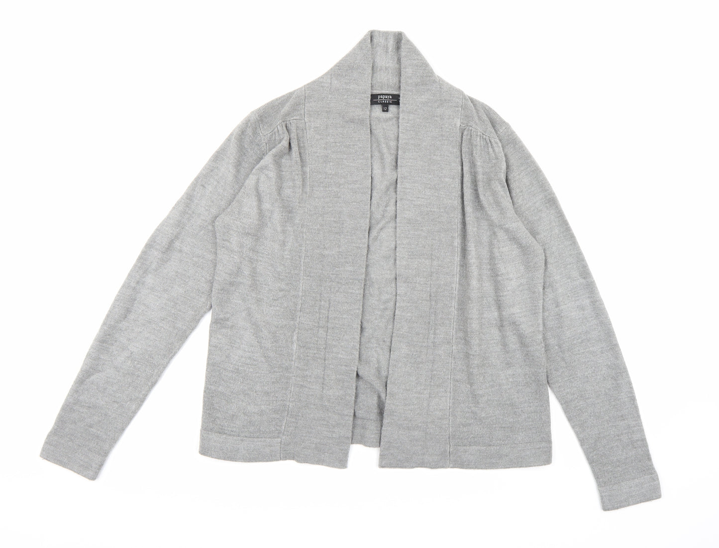 Papaya Womens Grey  Knit Cardigan Jumper Size 12