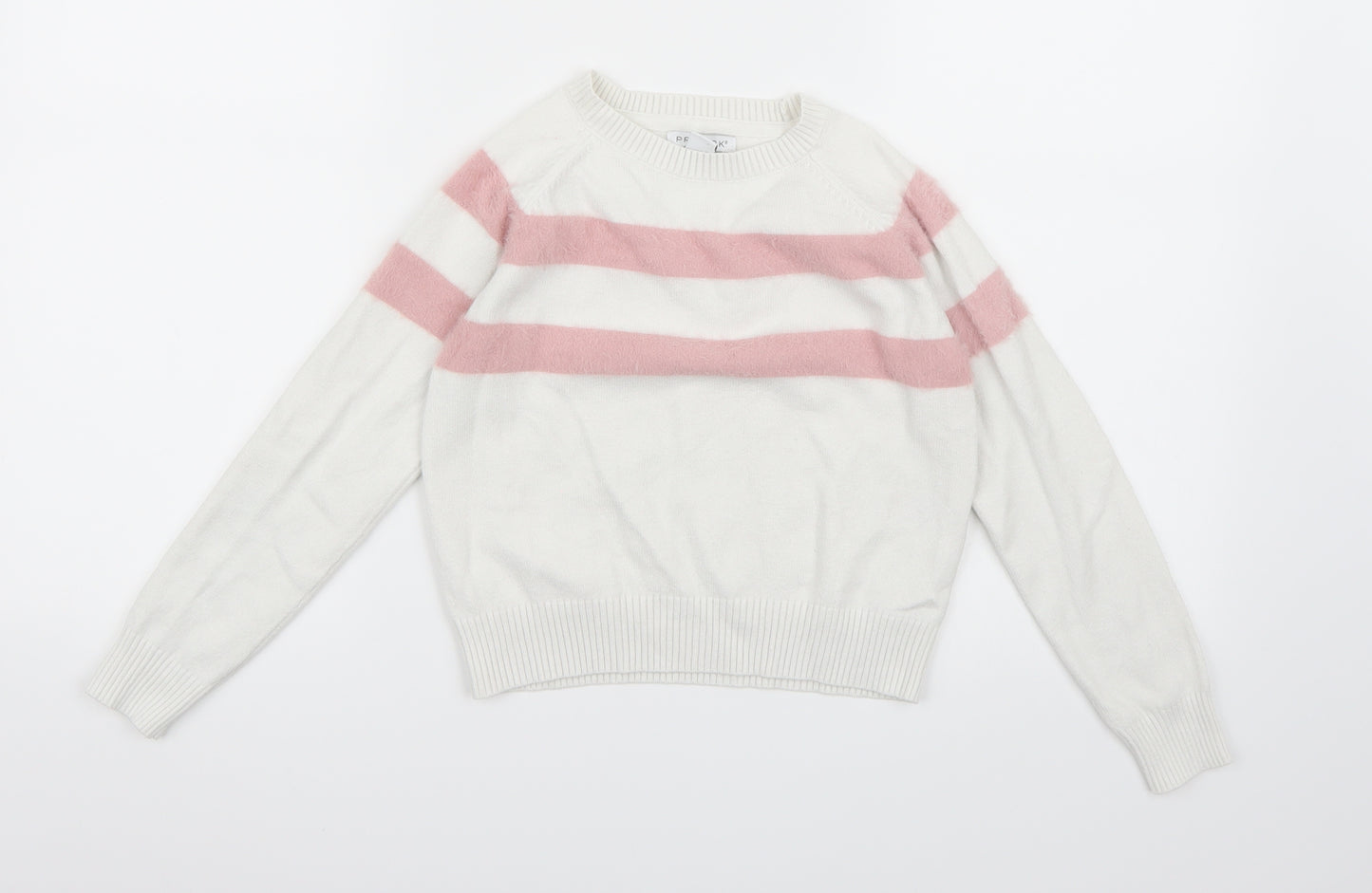 Primark Girls White  Knit Pullover Jumper Size 8-9 Years