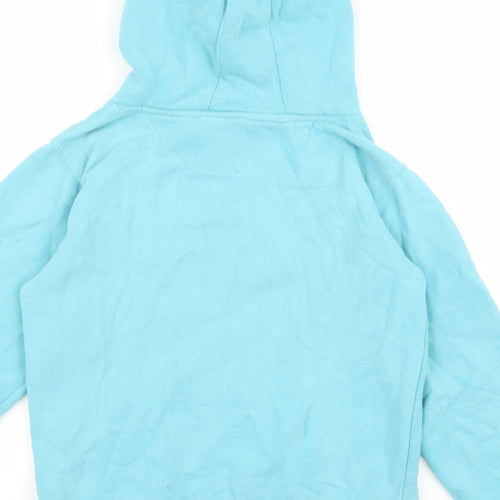 Sheep-Ish Womens Blue  Jersey Pullover Hoodie Size XS