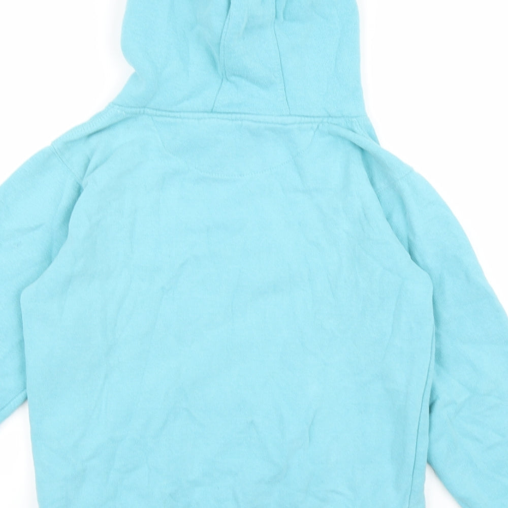 Sheep-Ish Womens Blue  Jersey Pullover Hoodie Size XS