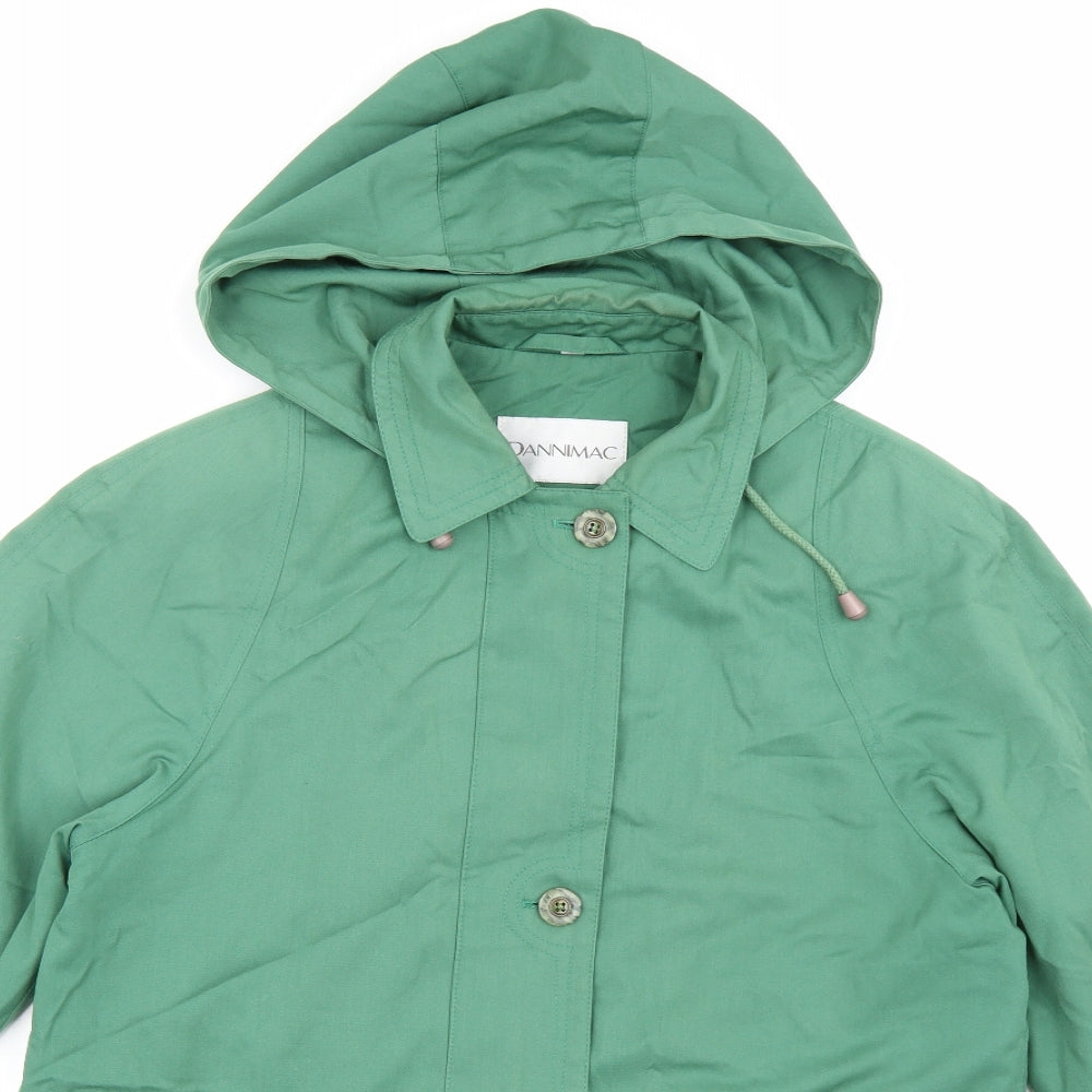 DANNIMAC Womens Green   Overcoat Coat Size S