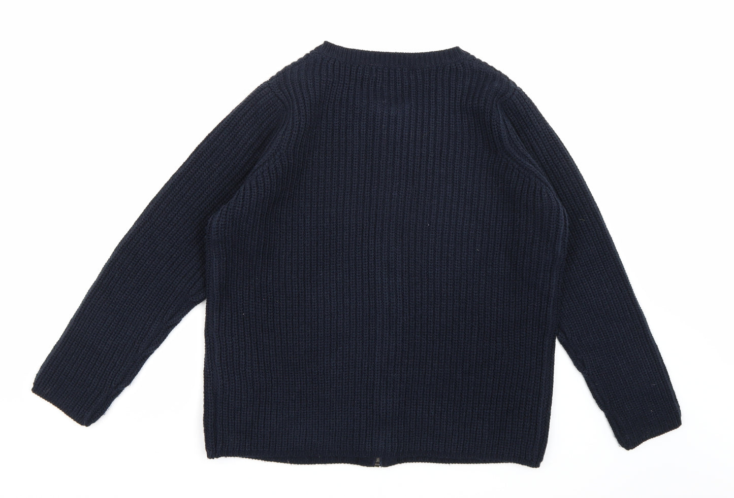 Marks and Spencer Womens Blue  Knit Full Zip Jumper Size 16