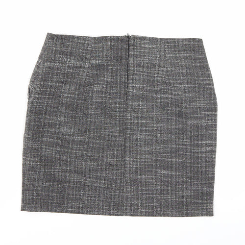 FOREVER 21 Womens Grey Check  A-Line Skirt Size S