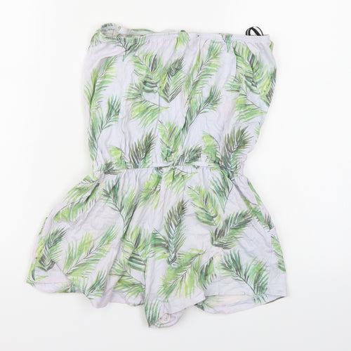 FOREVER 21 Womens Blue Floral  Playsuit One-Piece Size S L3 in