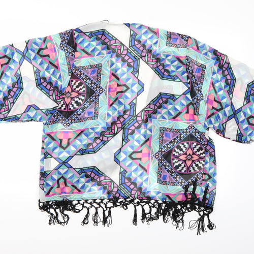 Atmosphere Womens Multicoloured Geometric  Kimono Blouse Size XS