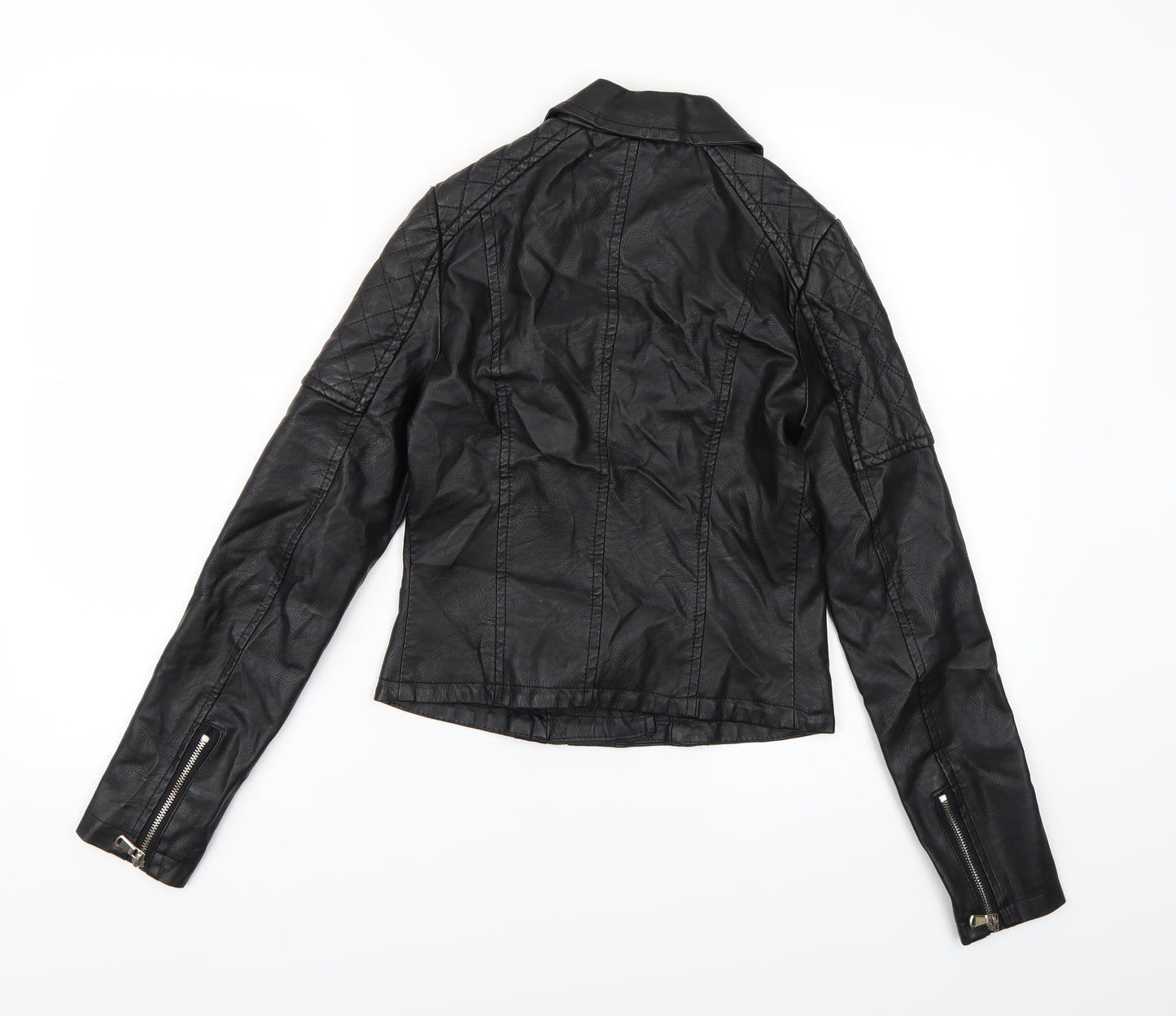 Boohoo Womens Black   Biker Jacket Size S