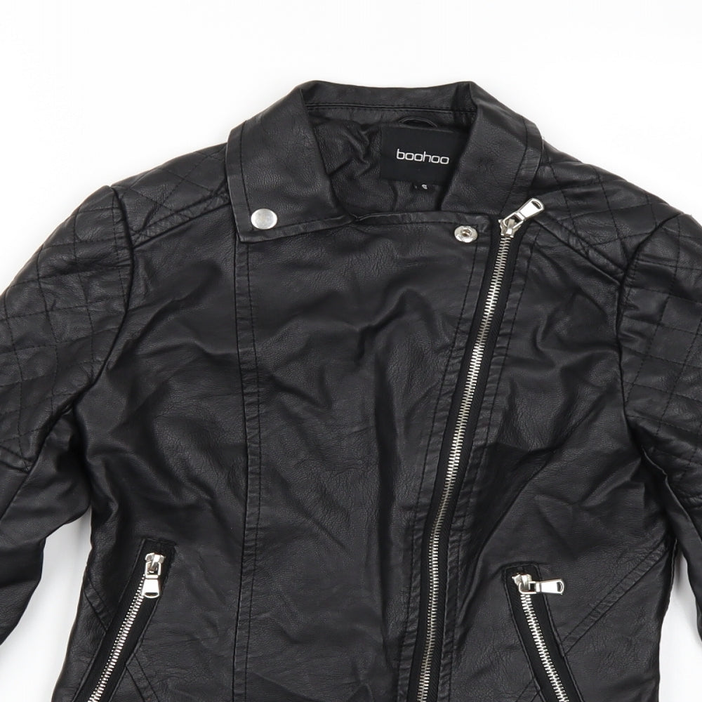 Boohoo Womens Black   Biker Jacket Size S