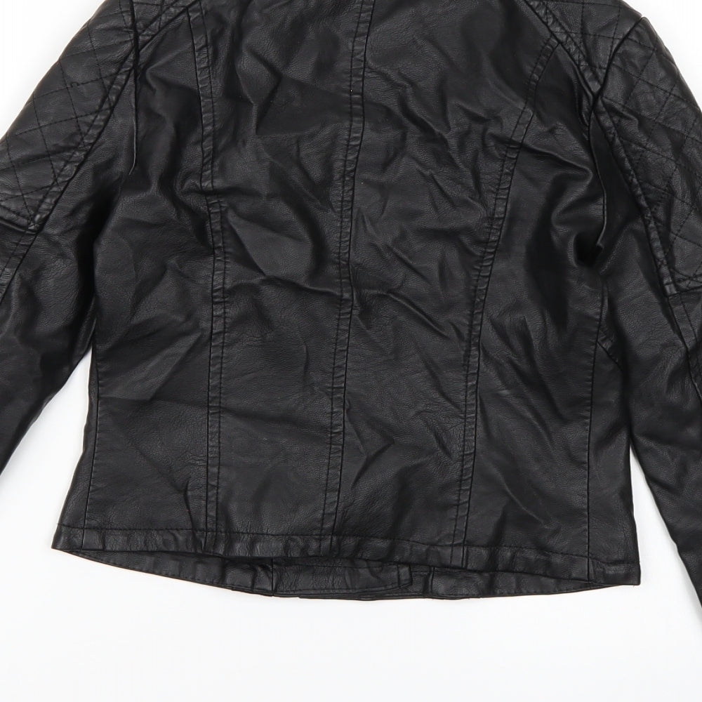 Boohoo Womens Black   Biker Jacket Size S