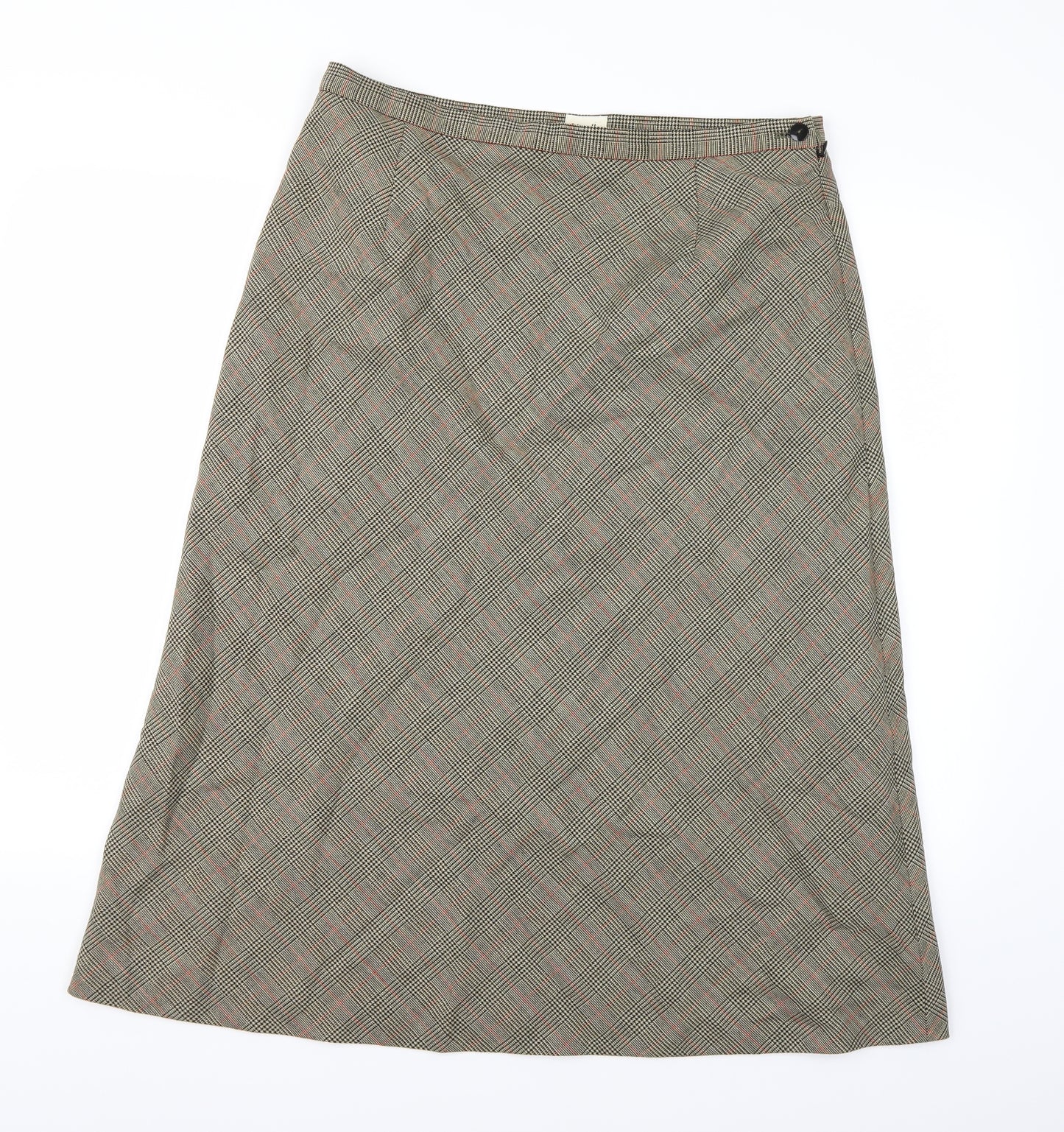Viyella Womens Brown Check  A-Line Skirt Size 14