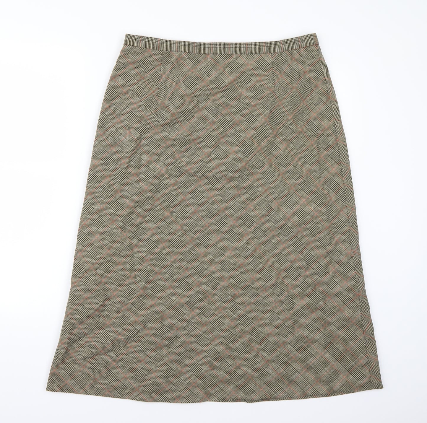 Viyella Womens Brown Check  A-Line Skirt Size 14