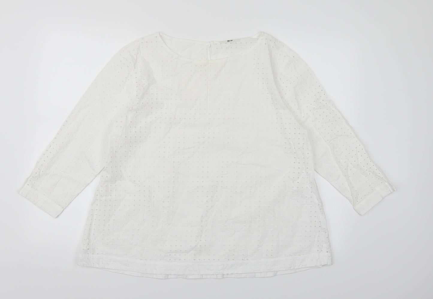 UNI QLO Womens White   Basic  Size L