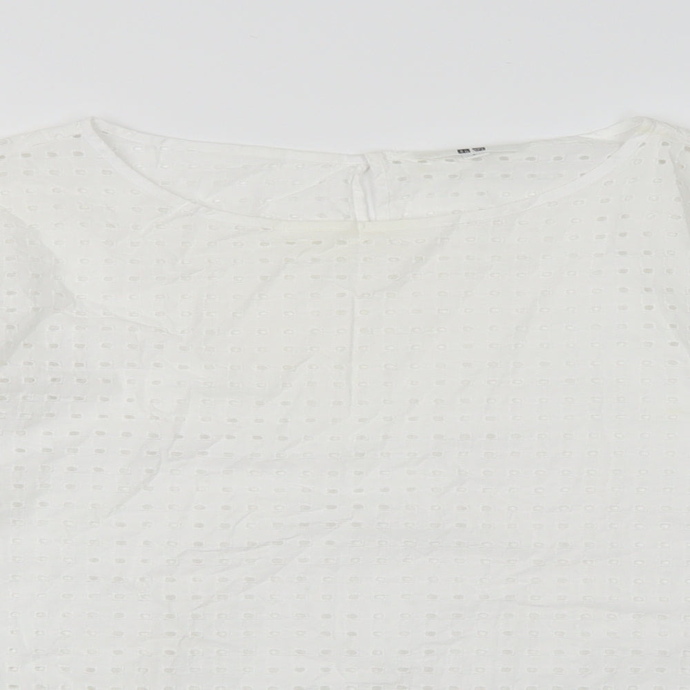 UNI QLO Womens White   Basic  Size L