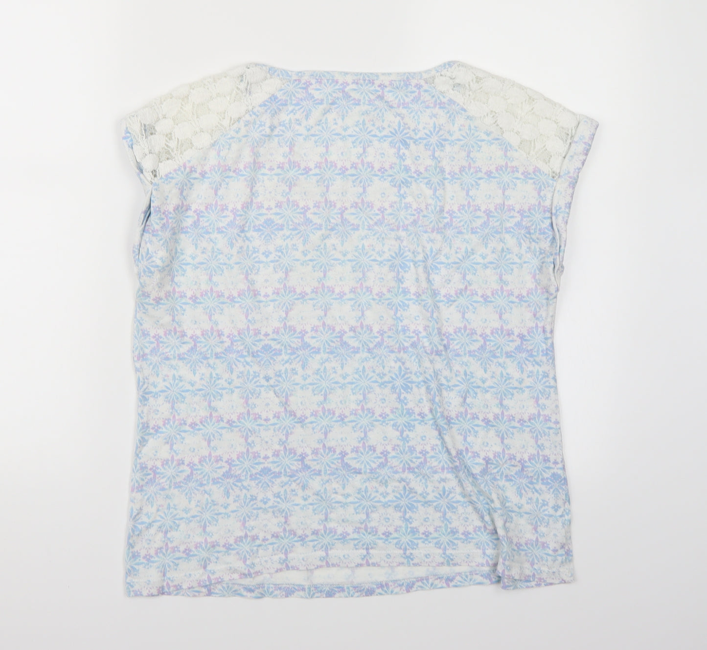 Indigo Collection Womens Multicoloured Floral  Basic T-Shirt Size 12