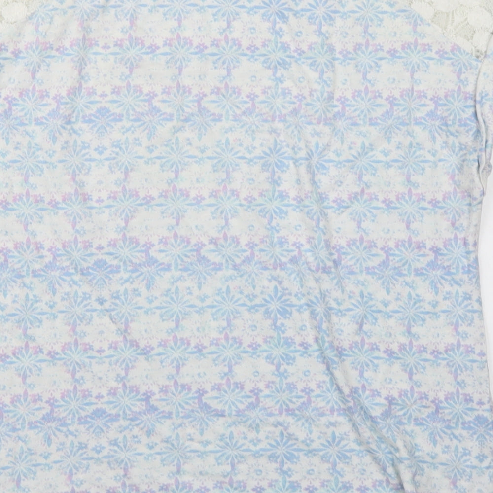 Indigo Collection Womens Multicoloured Floral  Basic T-Shirt Size 12