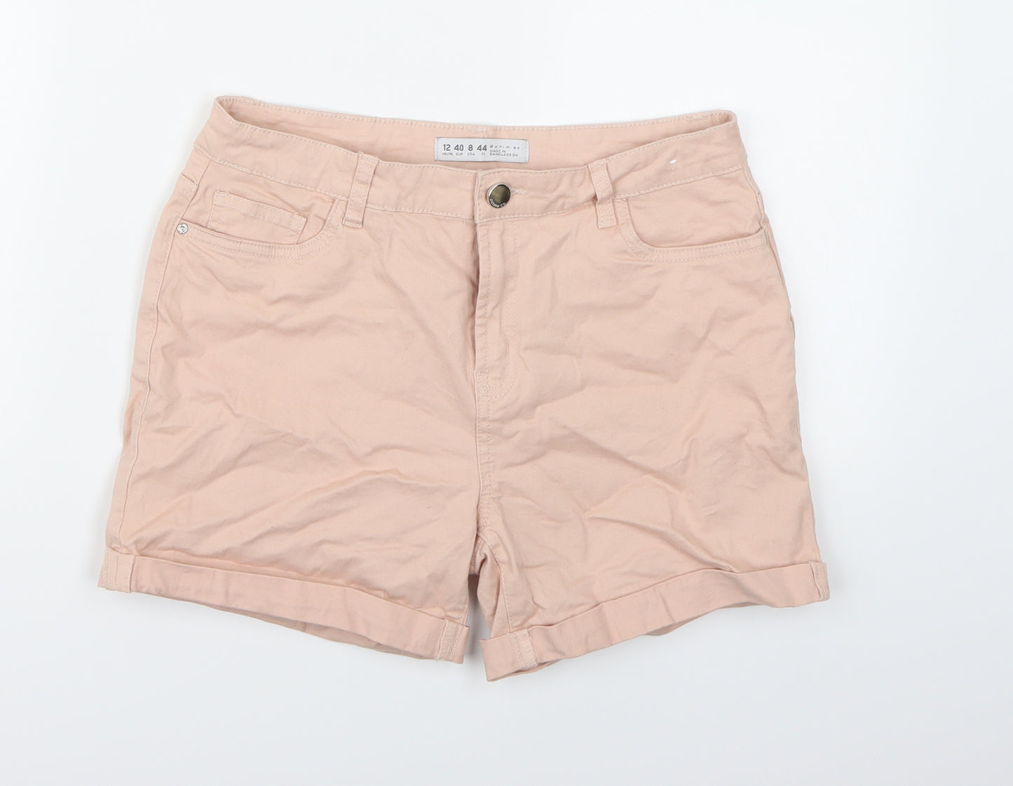 Denim Co. Womens Pink   Chino Shorts Size 12