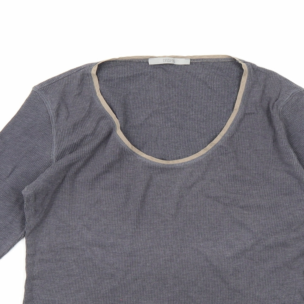 Marks and Spencer Womens Grey   Basic T-Shirt Size 14