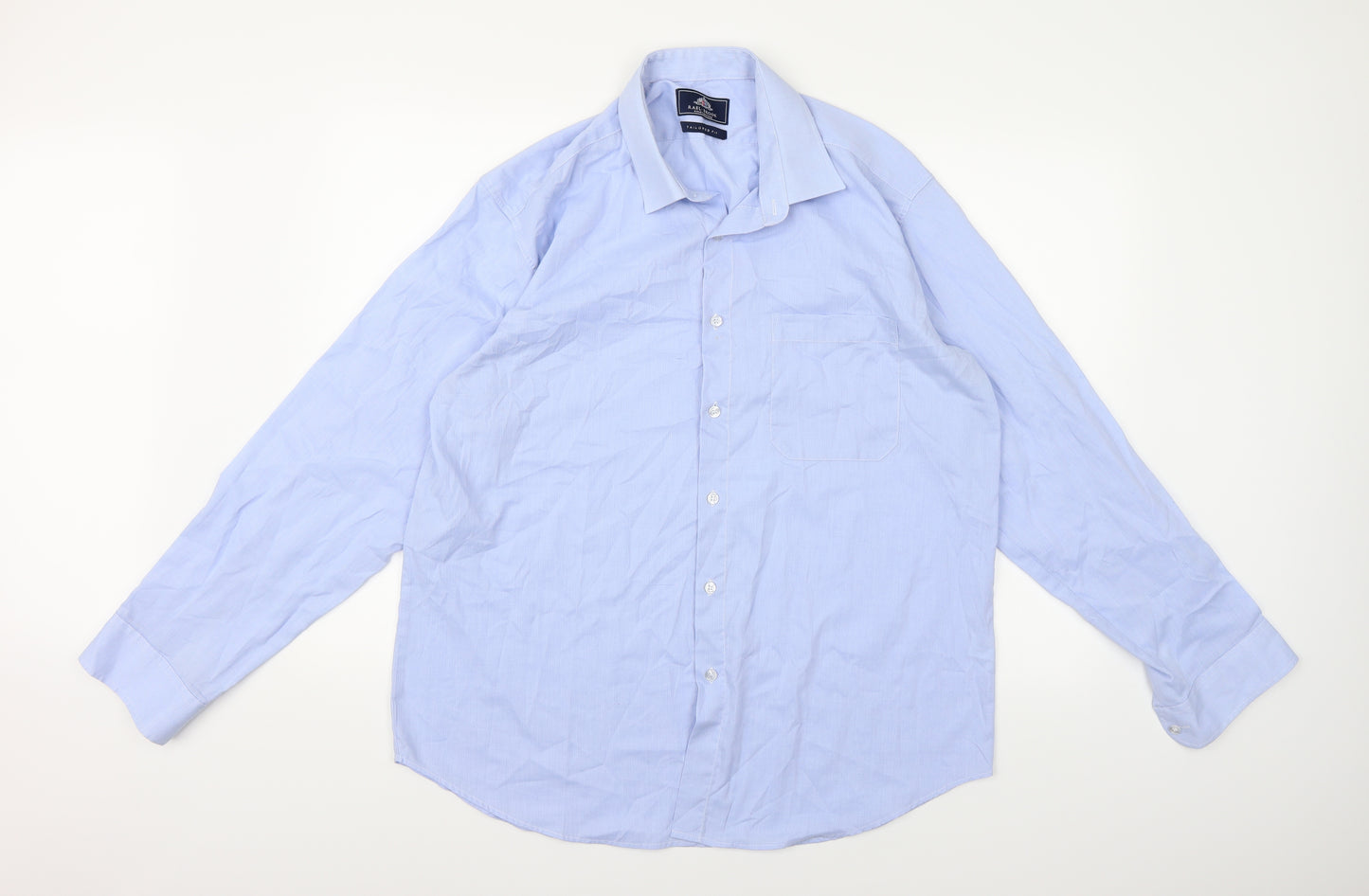Rael Brook Mens Blue    Dress Shirt Size 17