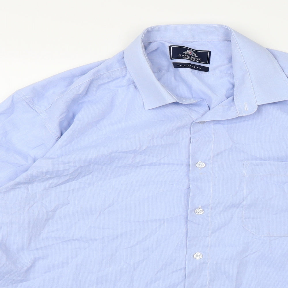 Rael Brook Mens Blue    Dress Shirt Size 17