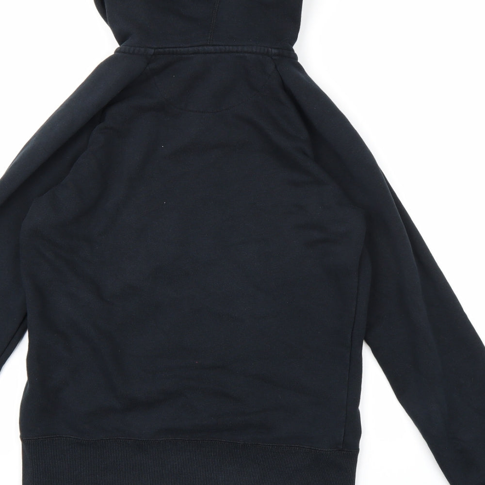 Reebok Womens Blue  Jersey Full Zip Hoodie Size S