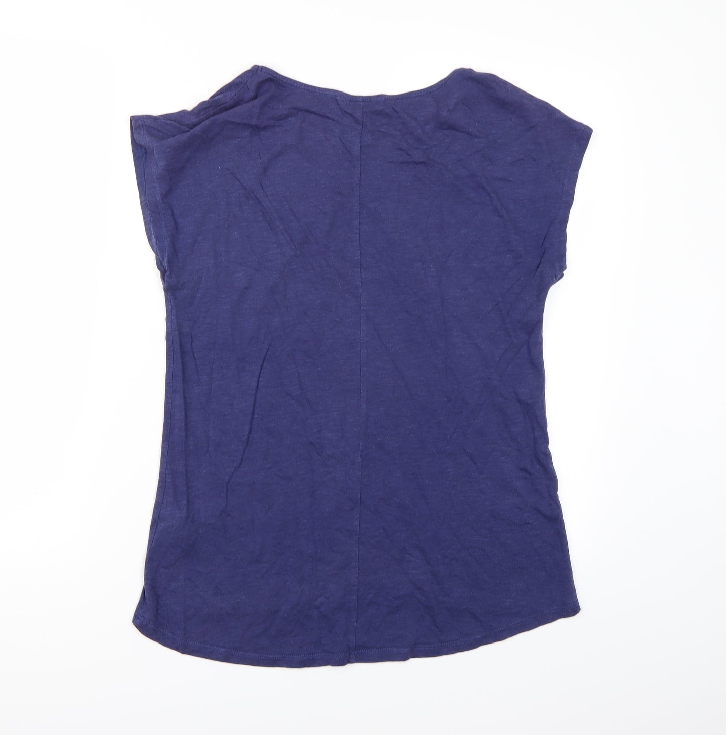 BHS Womens Blue   Basic T-Shirt Size 12  - Flamingo