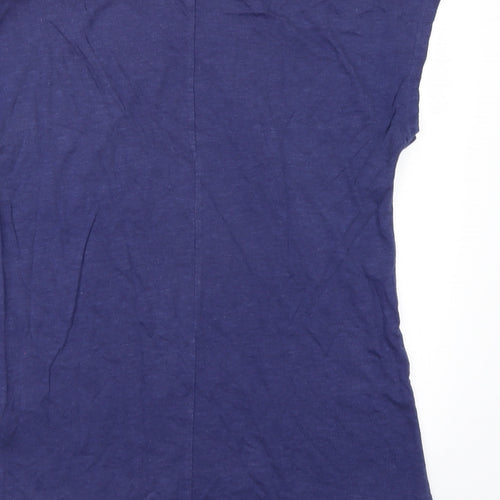 BHS Womens Blue   Basic T-Shirt Size 12  - Flamingo